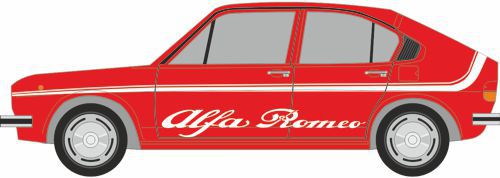 Papercraft de un Alfa Romeo Alfasud rojo. Manualidades a Raudales.